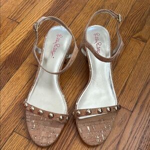 NWT Lilly Pulitzer Rory Sandals in Natural